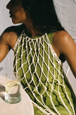 Nelas Macrame Top Off-White - Final Sale