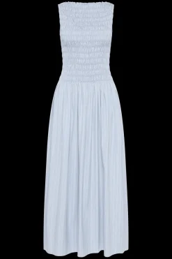Noa Maxi Dress Blue Pinstripe