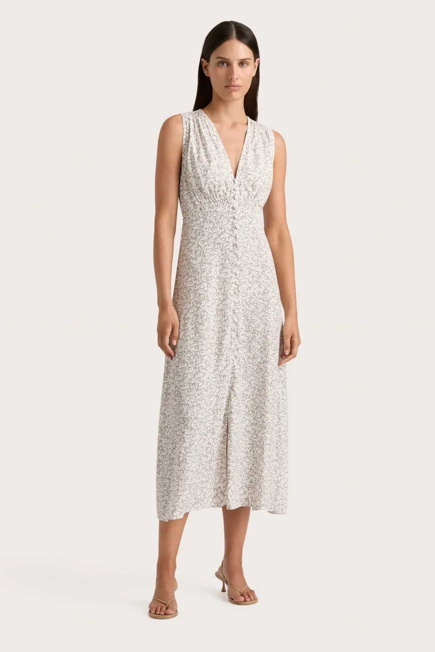 Oceane Midi Dress Calla Umber