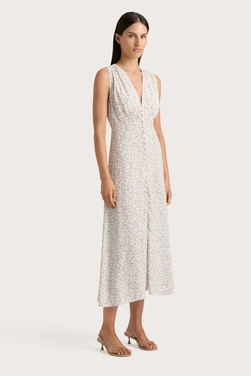 Oceane Midi Dress Calla Umber