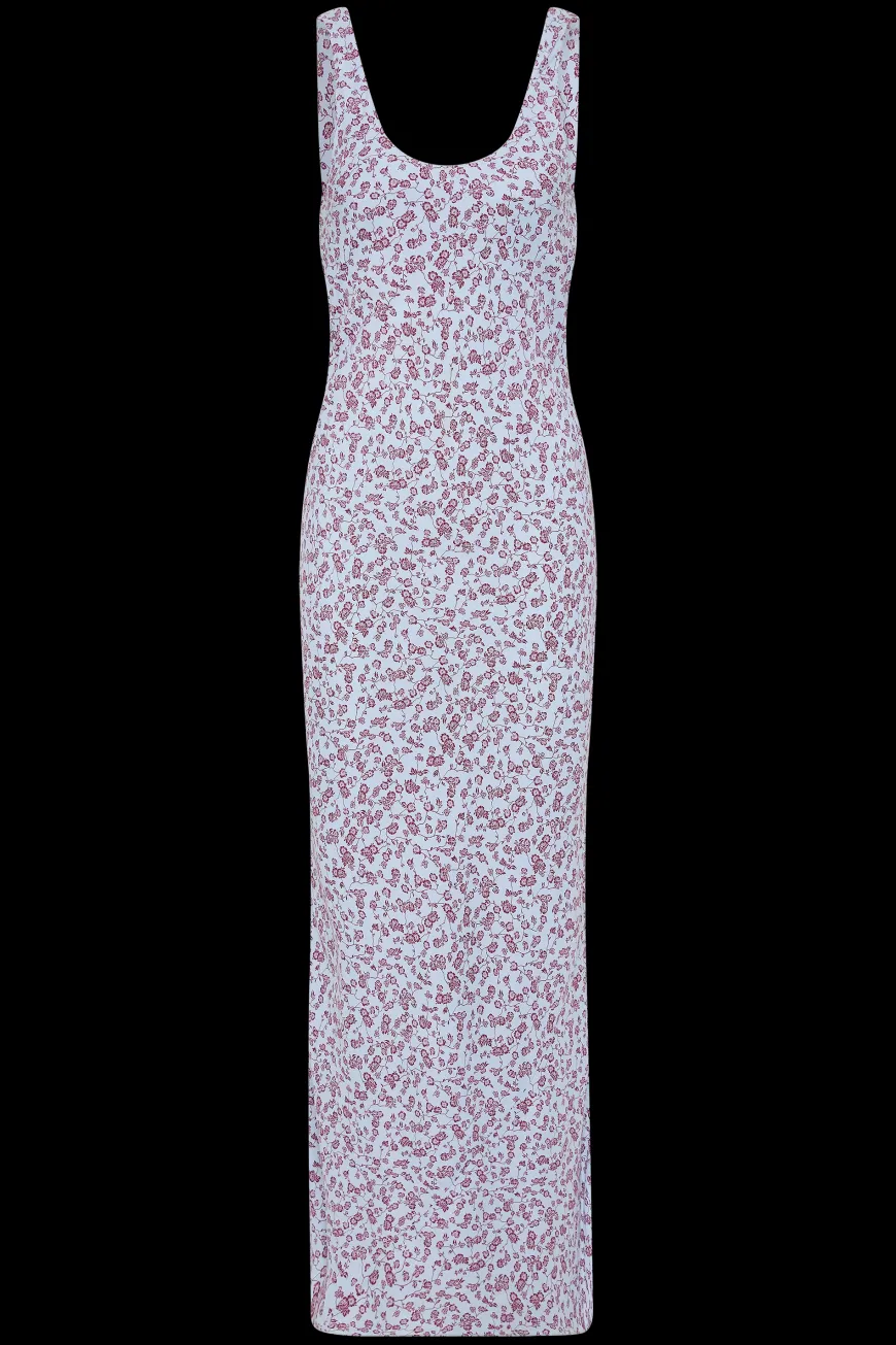 Olivia Maxi Dress Amaryllis Floral Blue