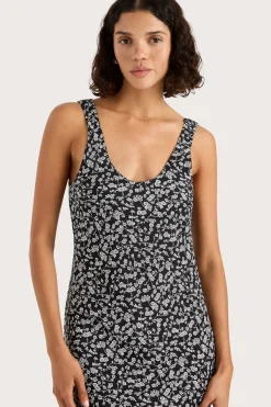 Olivia Maxi Dress Amaryllis Floral Black