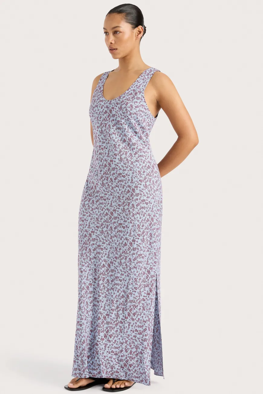 Olivia Maxi Dress Amaryllis Floral Blue