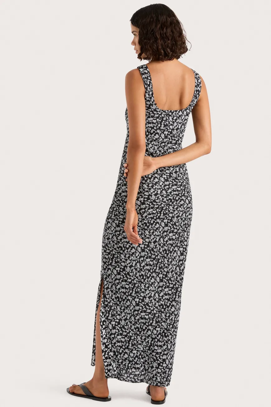 Olivia Maxi Dress Amaryllis Floral Black
