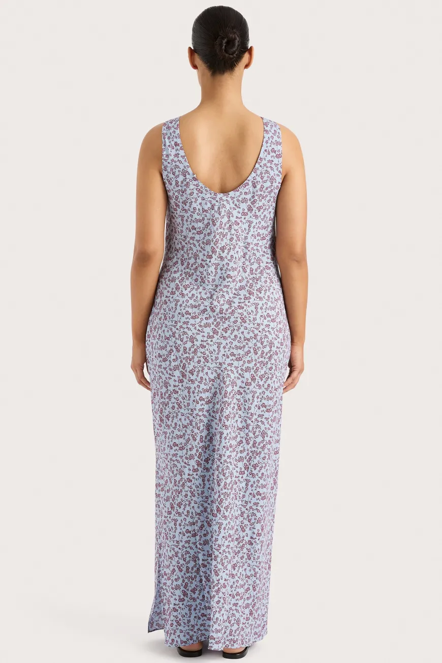 Olivia Maxi Dress Amaryllis Floral Blue