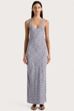 Olivia Maxi Dress Amaryllis Floral Blue