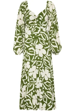 Ondina Midi Dress Pavito Floral Olive - Final Sale