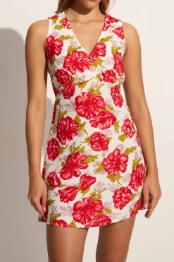 Penne Mini Dress Isadora Floral Red - Final Sale