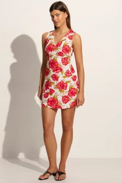 Penne Mini Dress Isadora Floral Red - Final Sale