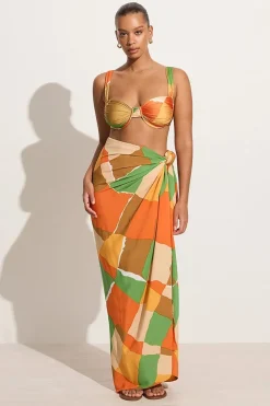 Playa Scarf Costa Smeralda Print - Final Sale