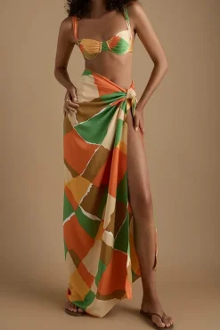 Playa Scarf Costa Smeralda Print - Final Sale