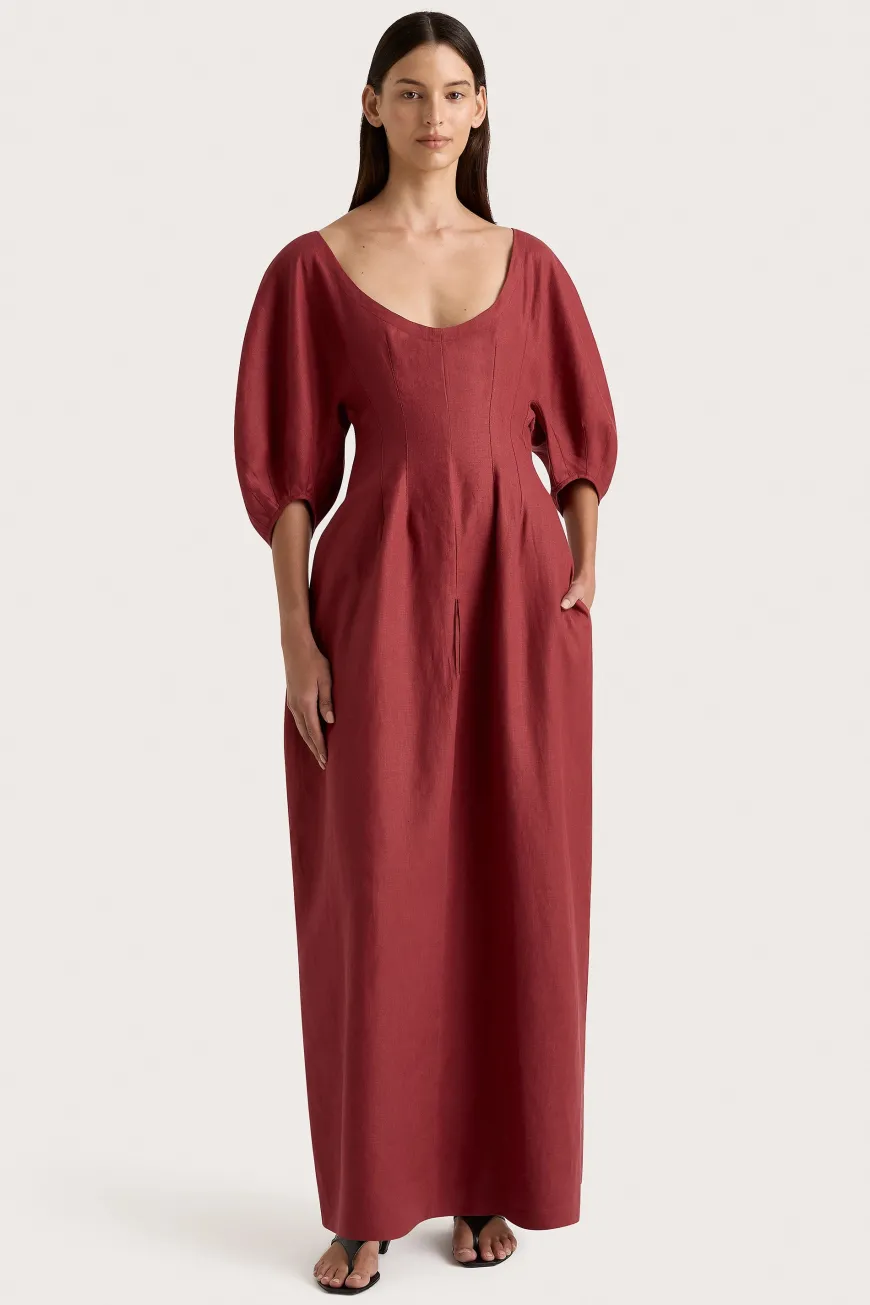 Raynara Maxi Dress Wine