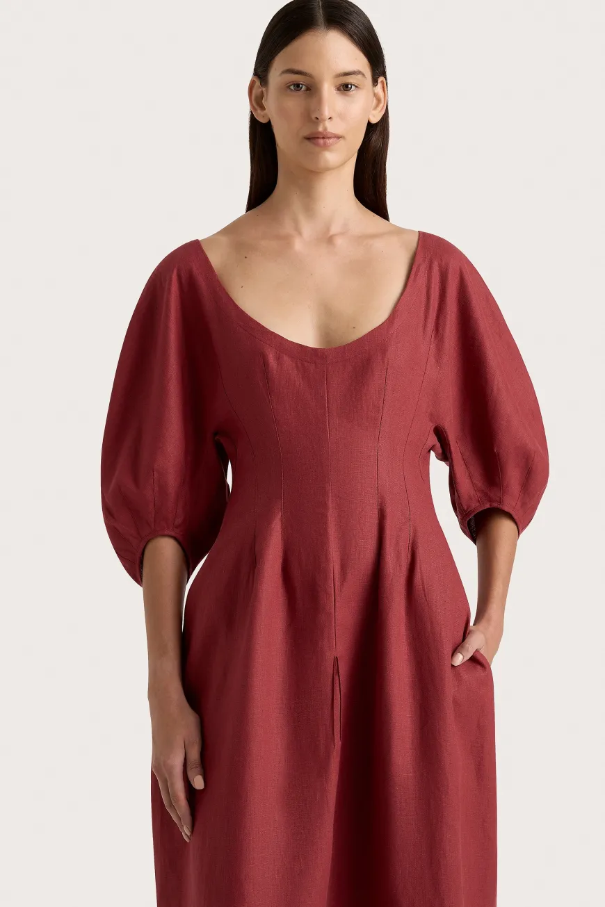 Raynara Maxi Dress Wine