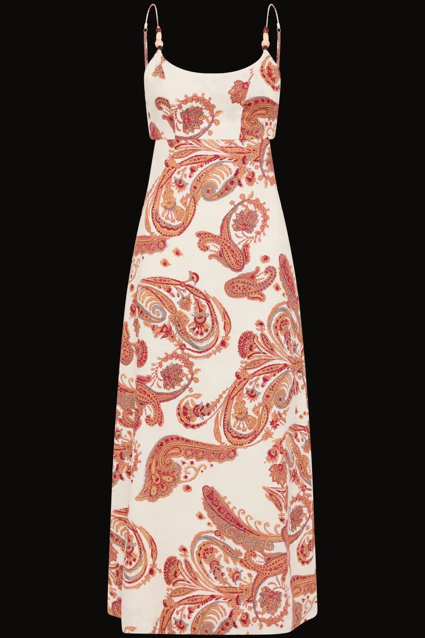 Regina Midi Dress Alessia Paisley