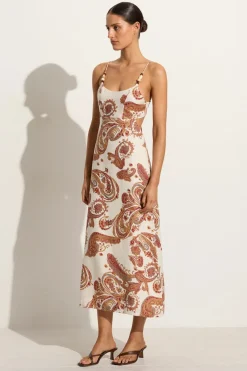 Regina Midi Dress Alessia Paisley