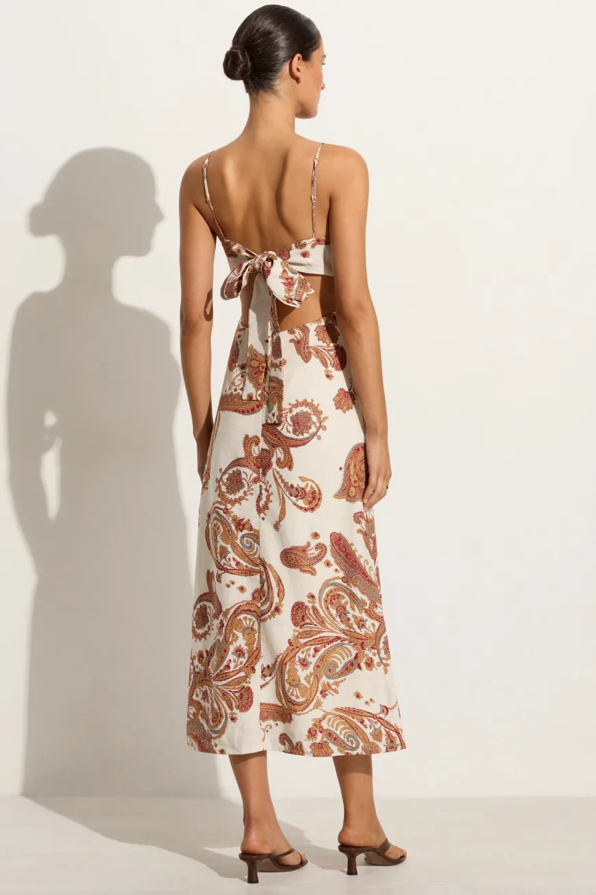 Regina Midi Dress Alessia Paisley