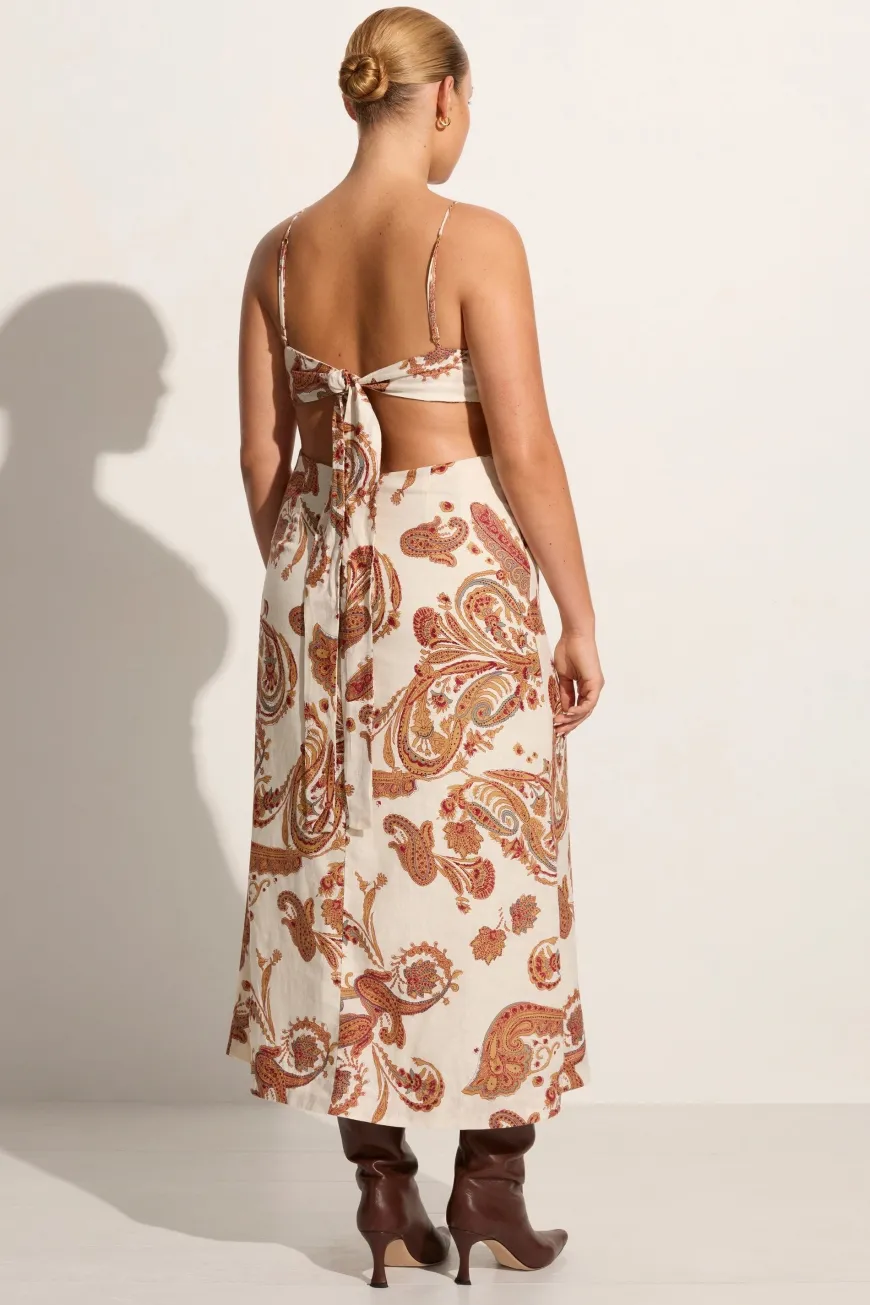 Regina Midi Dress Alessia Paisley