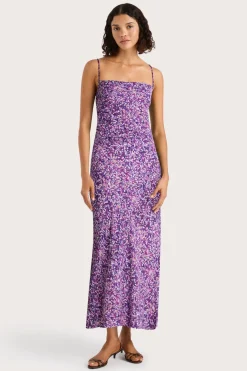 Rosas Midi Dress Meander Micro Purple