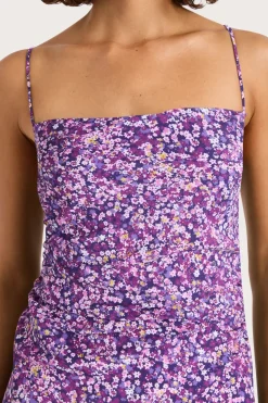 Rosas Midi Dress Meander Micro Purple
