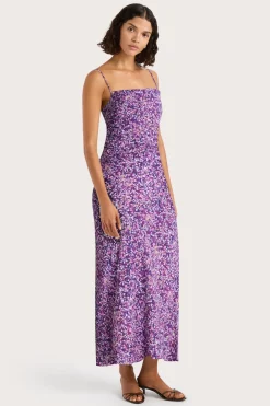 Rosas Midi Dress Meander Micro Purple