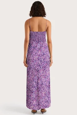 Rosas Midi Dress Meander Micro Purple