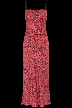 Rosas Midi Dress Meander Micro Red
