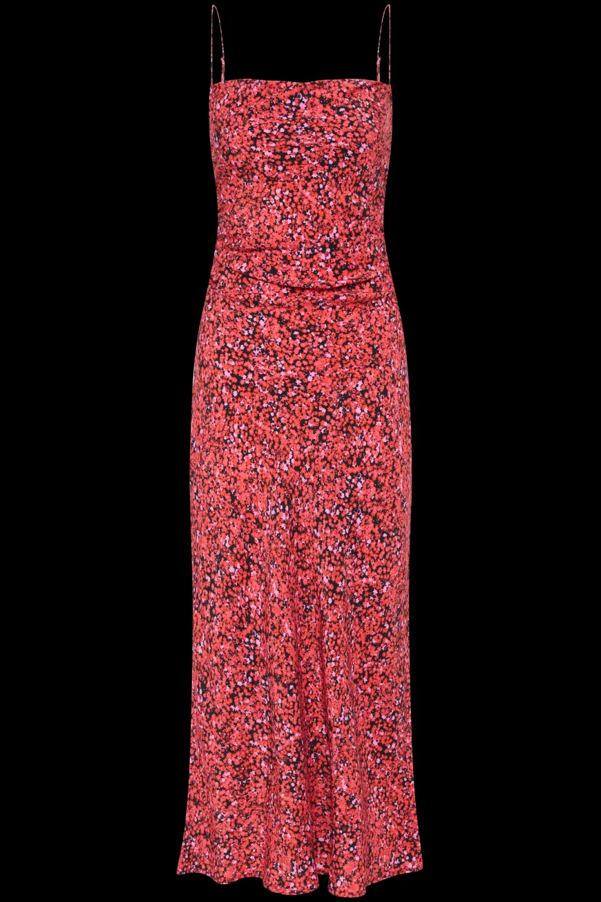Rosas Midi Dress Meander Micro Red