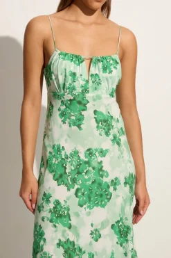 San Paolo Midi Dress Rosella Floral Green