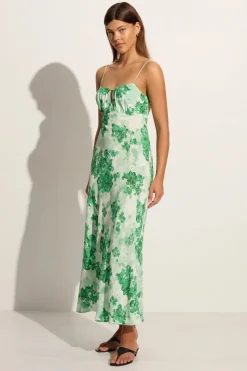 San Paolo Midi Dress Rosella Floral Green