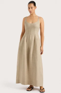 Sanne Midi Dress Oatmeal