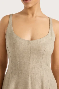 Sanne Midi Dress Oatmeal