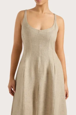 Sanne Midi Dress Oatmeal