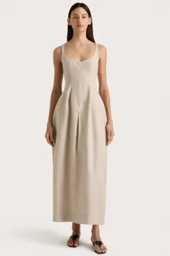 Sanne Midi Dress Oatmeal