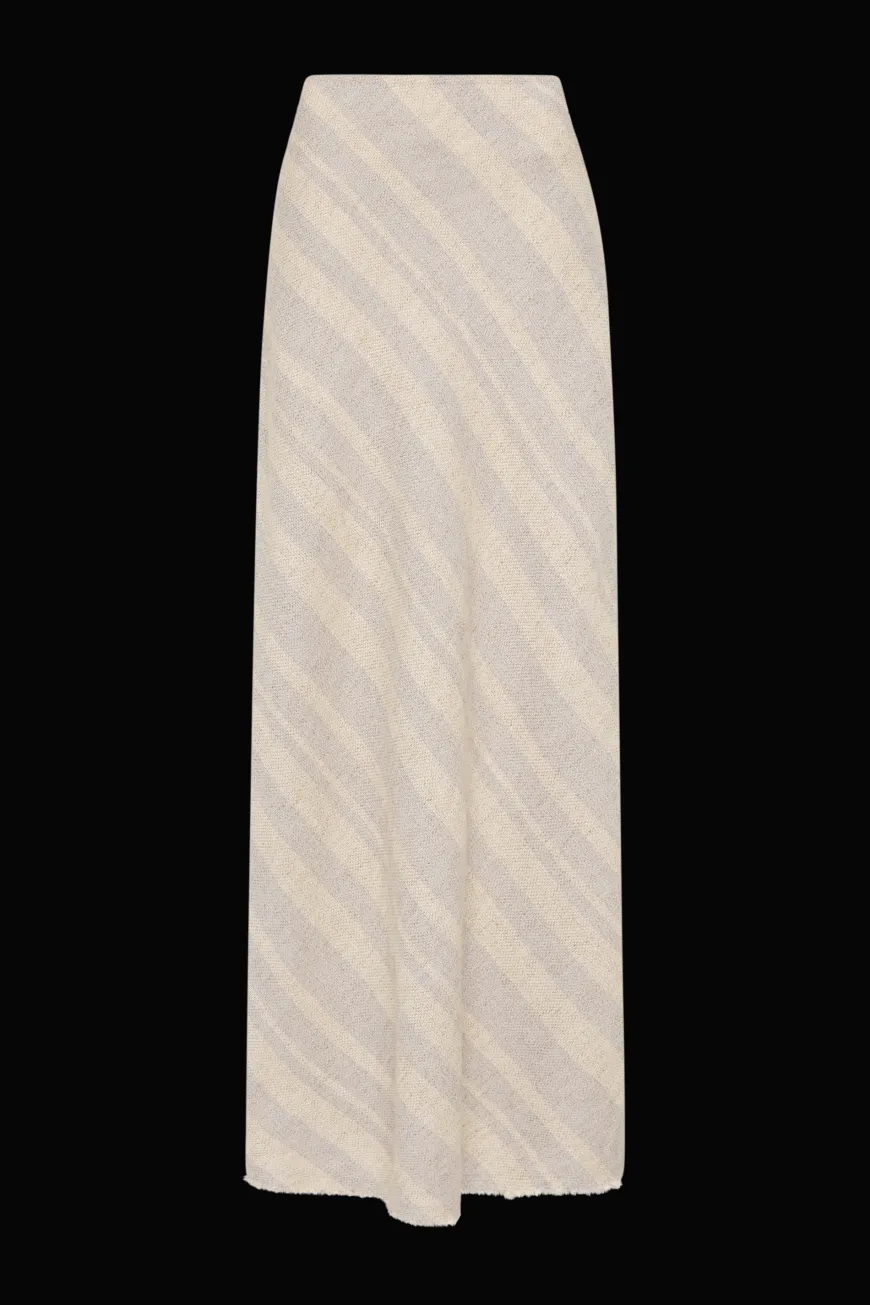 Sao Paulo Skirt Sand Sky Stripe