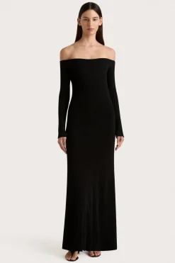 Selene Knit Maxi Dress Black