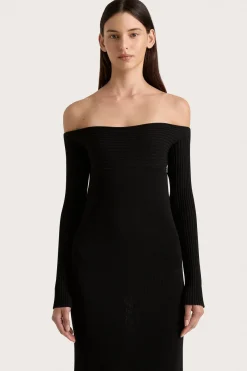 Selene Knit Maxi Dress Black