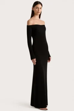 Selene Knit Maxi Dress Black
