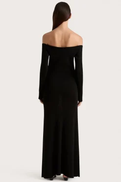 Selene Knit Maxi Dress Black