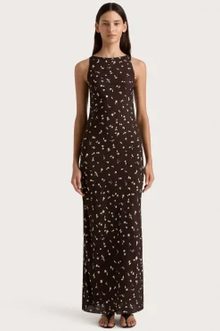 Silya Maxi Dress Clover Brown