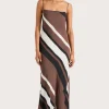 Sisudo Maxi Dress Futura Stripe Chocolate