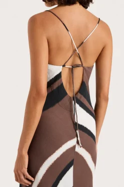 Sisudo Maxi Dress Futura Stripe Chocolate