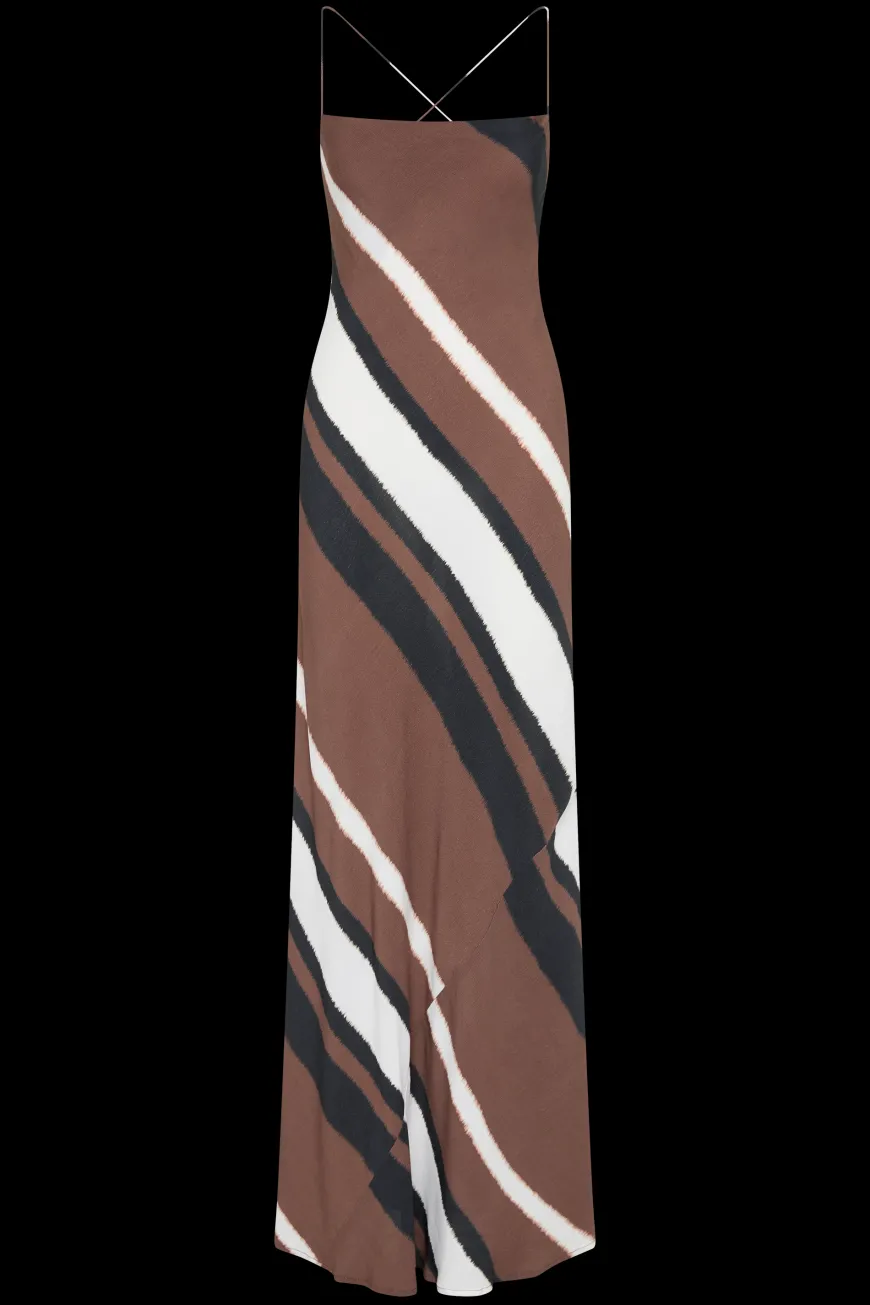 Sisudo Maxi Dress Futura Stripe Chocolate