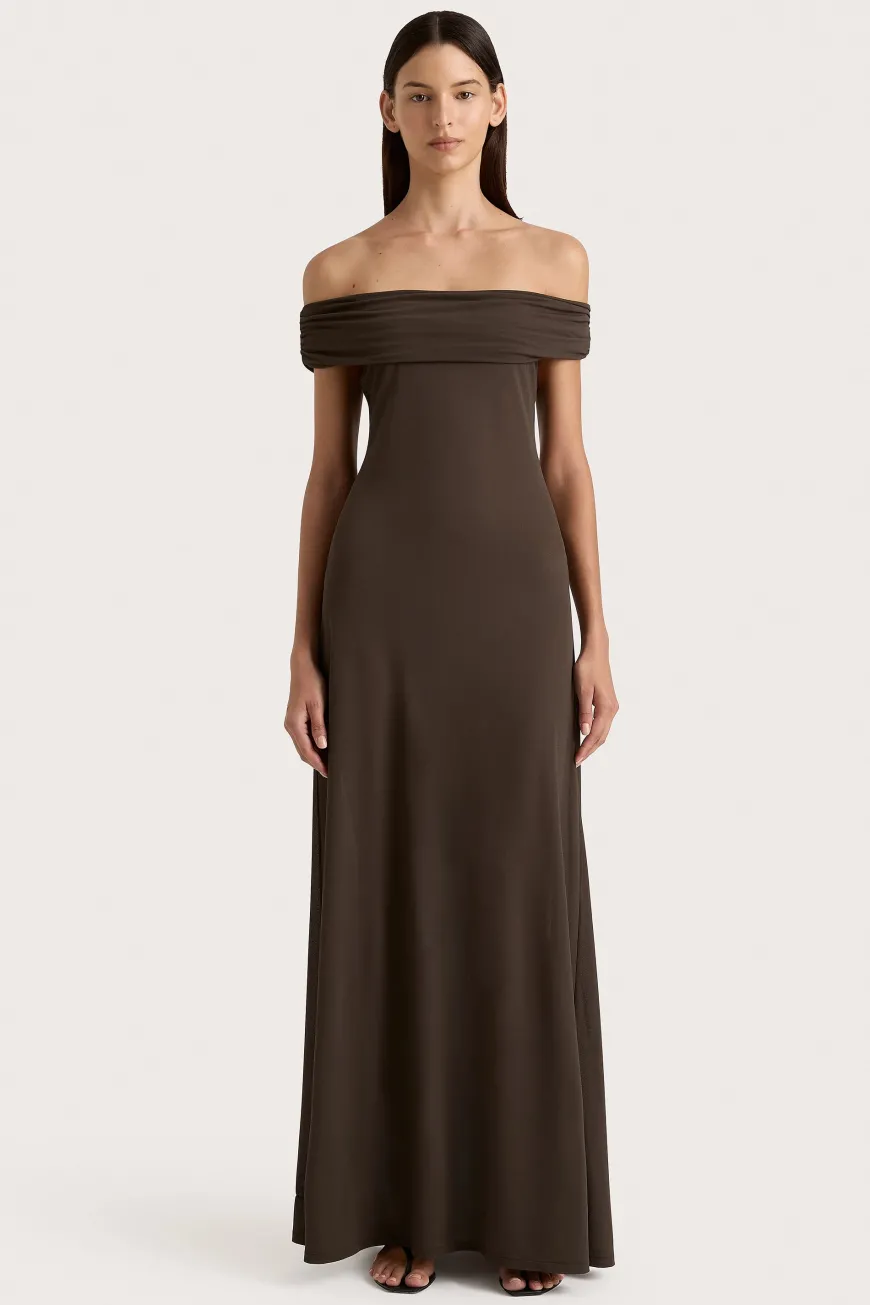 Sofie Maxi Dress Chocolate Brown