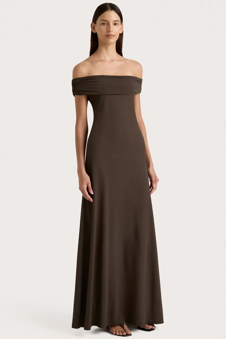 Sofie Maxi Dress Chocolate Brown