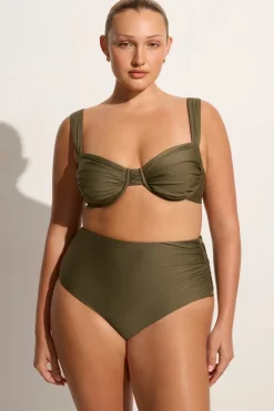 Sol Bikini Top Khaki - Final Sale