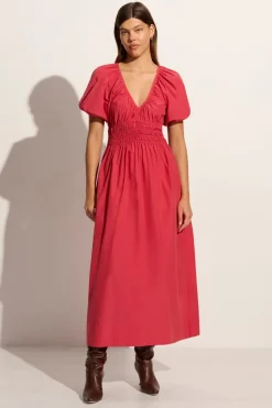 Teatro Midi Dress Crimson - Final Sale