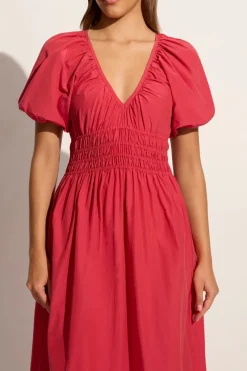 Teatro Midi Dress Crimson - Final Sale