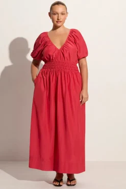 Teatro Midi Dress Crimson - Final Sale