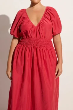 Teatro Midi Dress Crimson - Final Sale