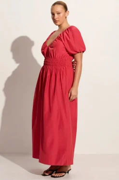 Teatro Midi Dress Crimson - Final Sale